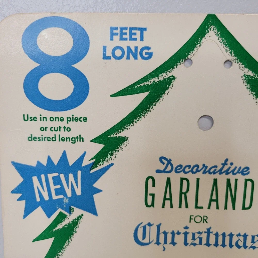 Vintage Bradford Gold Icicle Christmas‎ Garland 8ft Unbreakable Ornaments USA